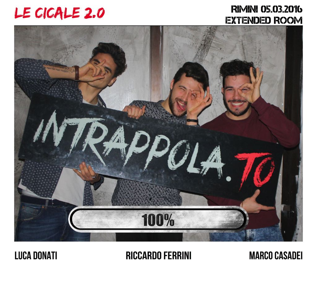 Il gruppo Le cicale 2.0 è fuggito dalla nostra escape room Extended Room