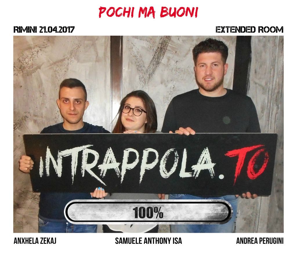 Il gruppo Pochi ma buoni è fuggito dalla nostra escape room Extended Room
