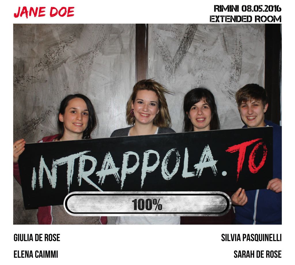 Il gruppo jane doe è fuggito dalla nostra escape room Extended Room