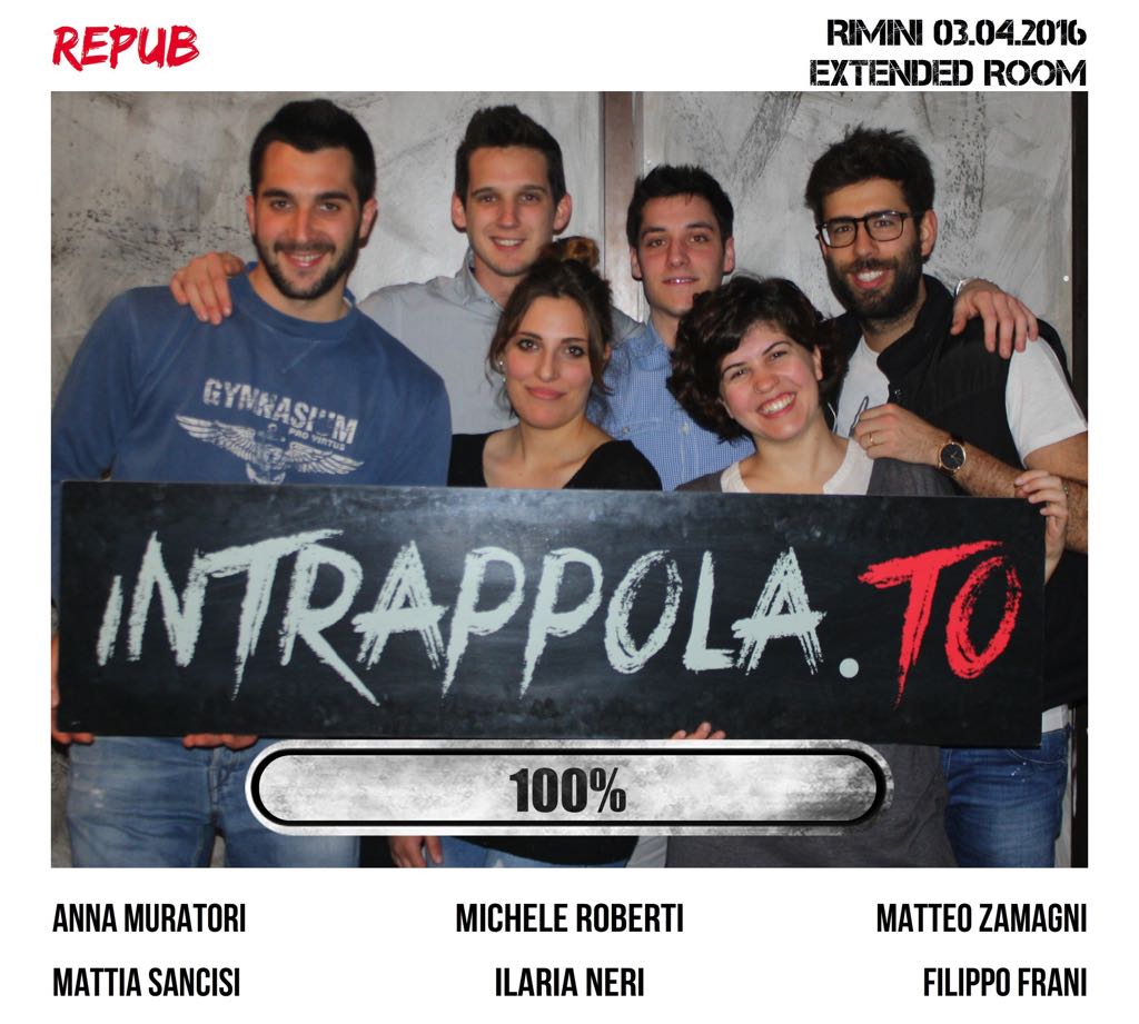 Il gruppo  è fuggito dalla nostra escape room Extended Room
