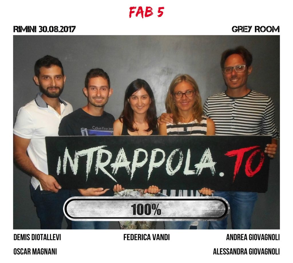 Il gruppo FAB 5 è fuggito dalla nostra escape room Grey Room