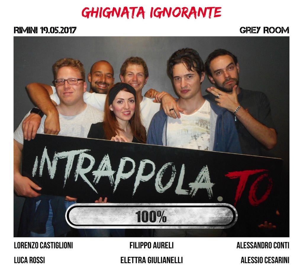 Il gruppo Ghignata Ignorante è fuggito dalla nostra escape room Grey Room