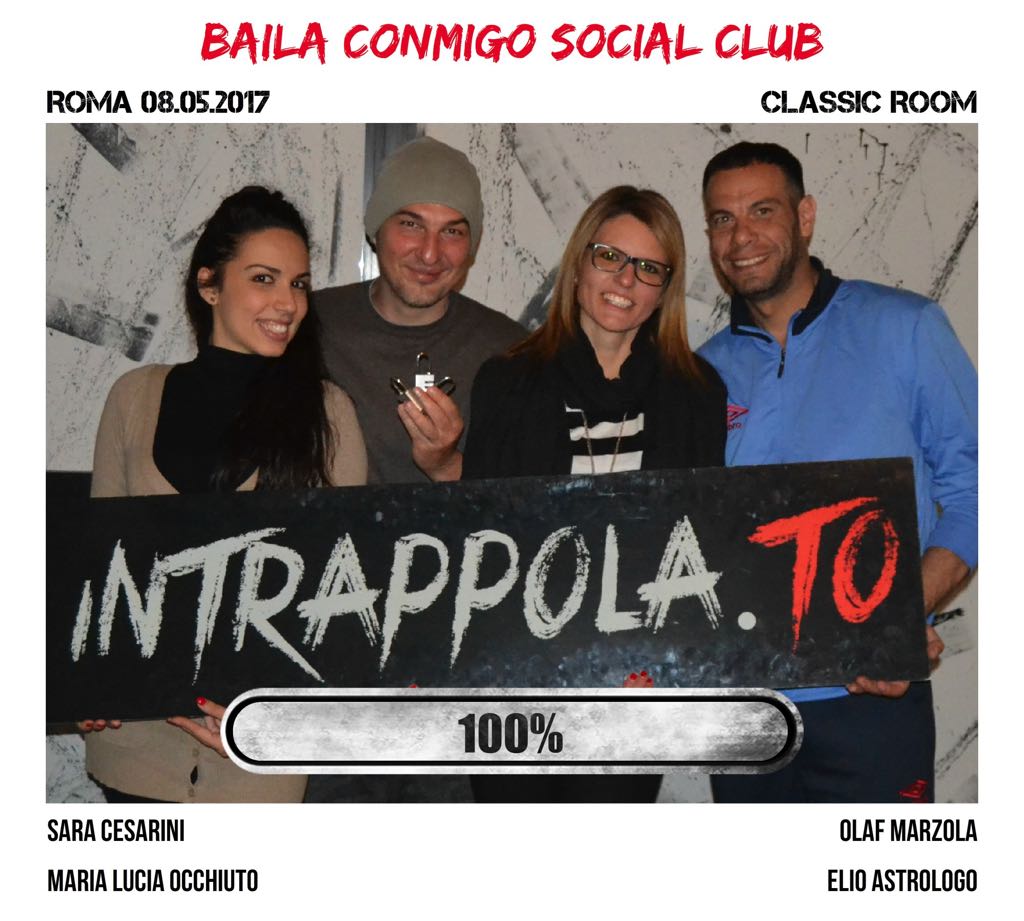 Il gruppo Baila Conmigo social club è fuggito dalla nostra escape room Classic Room