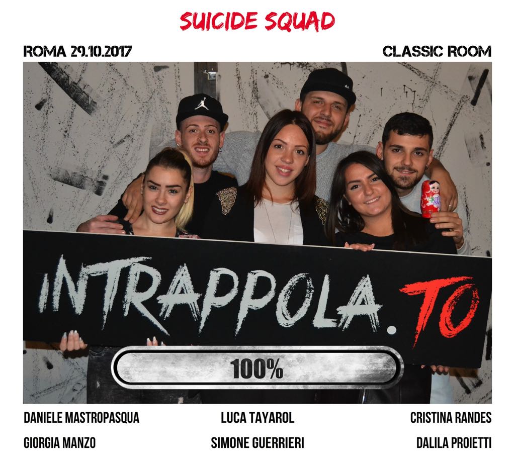 Il gruppo Suicide squad è fuggito dalla nostra escape room Classic Room