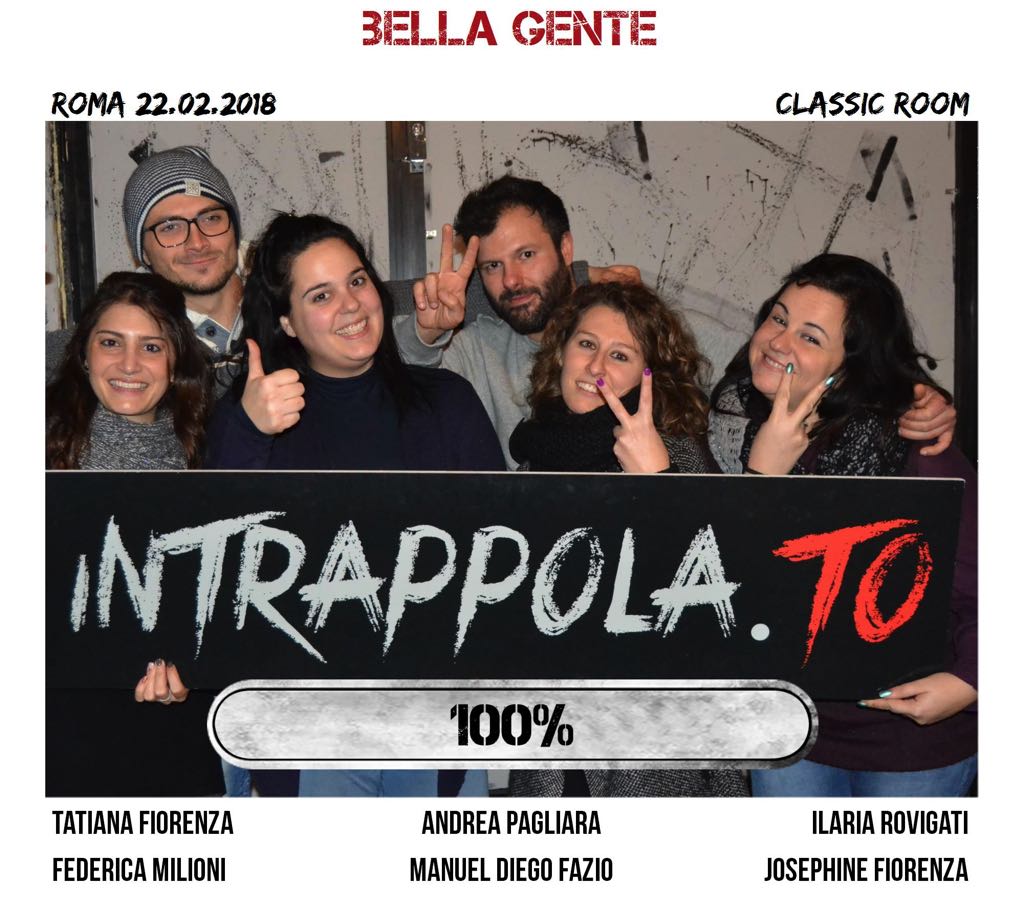 Il gruppo bella gente è fuggito dalla nostra escape room Classic Room