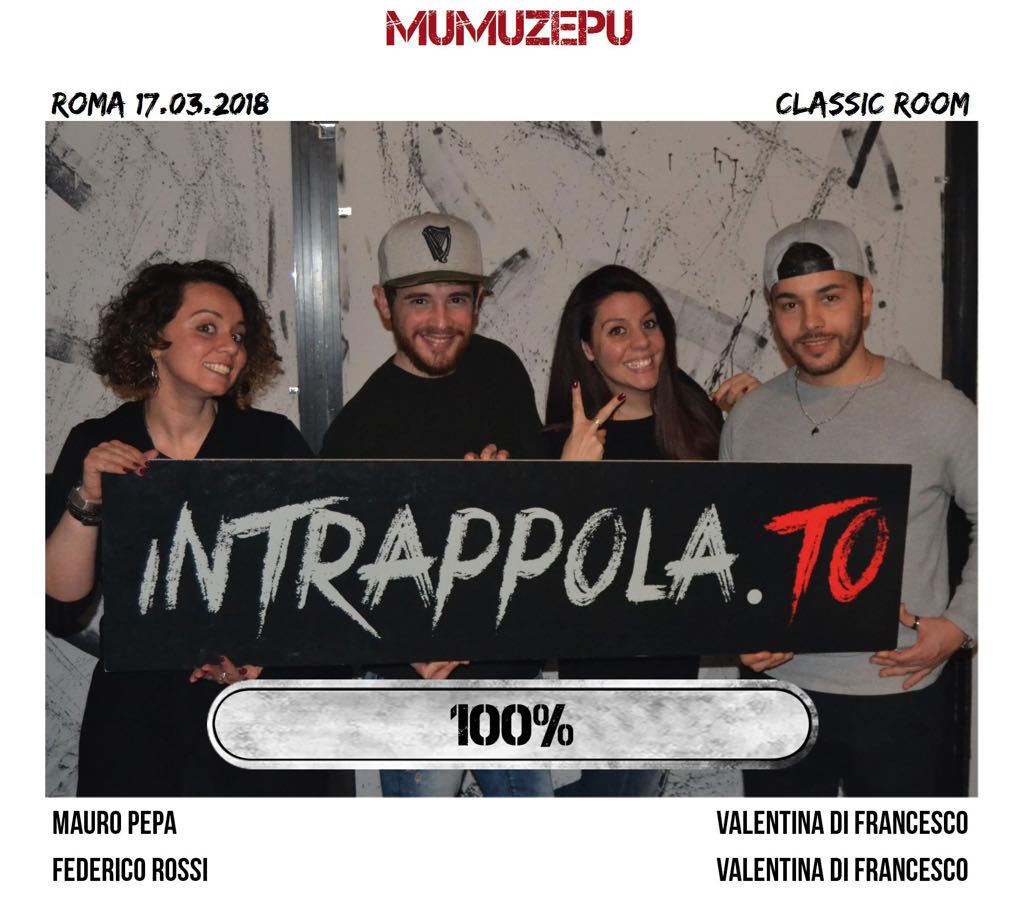 Il gruppo mumuzepu è fuggito dalla nostra escape room Classic Room