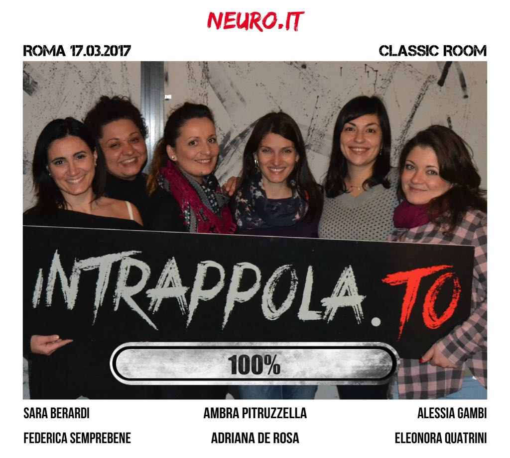 Il gruppo neuro.it è fuggito dalla nostra escape room Classic Room