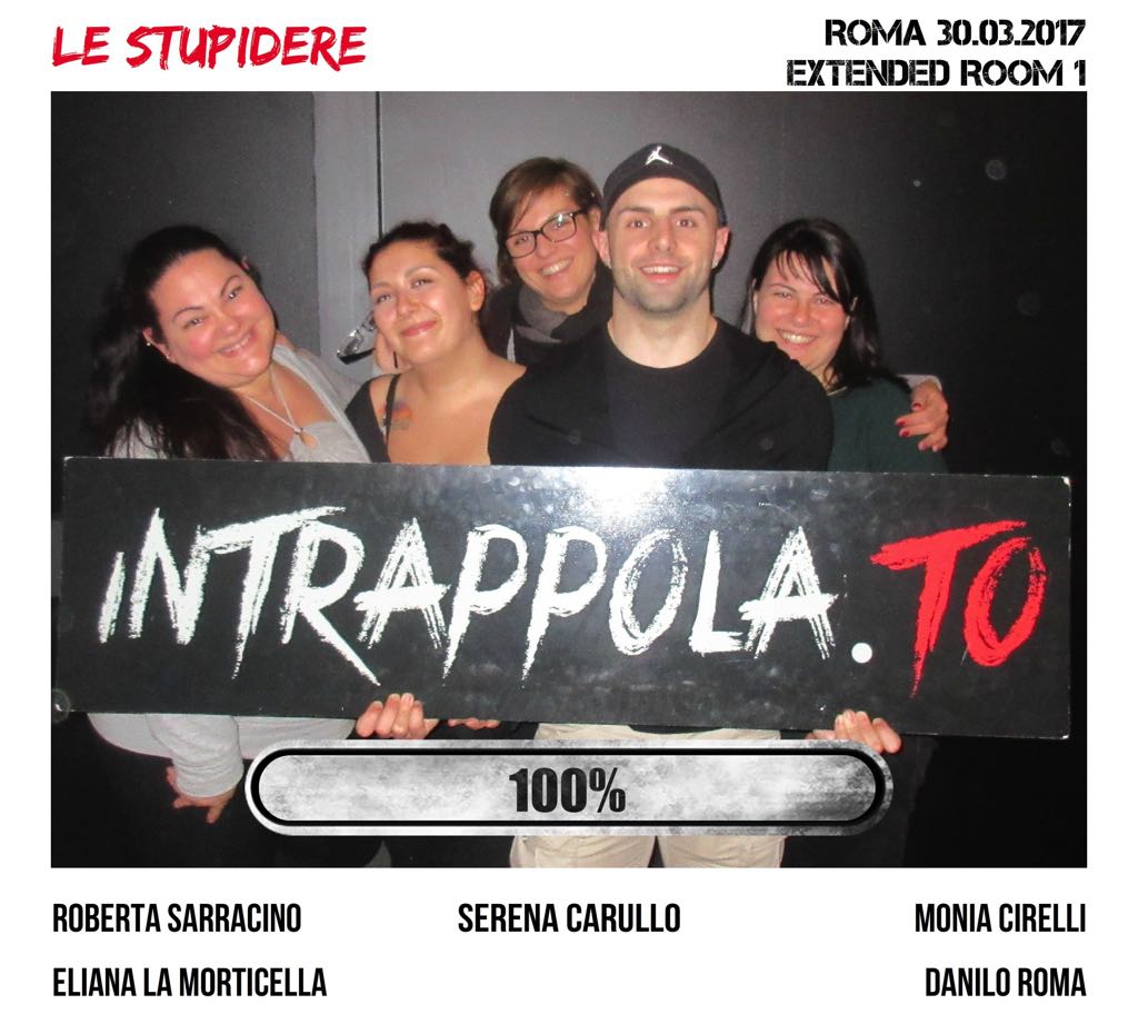Il gruppo Le Stupidere è fuggito dalla nostra escape room Extended Room
