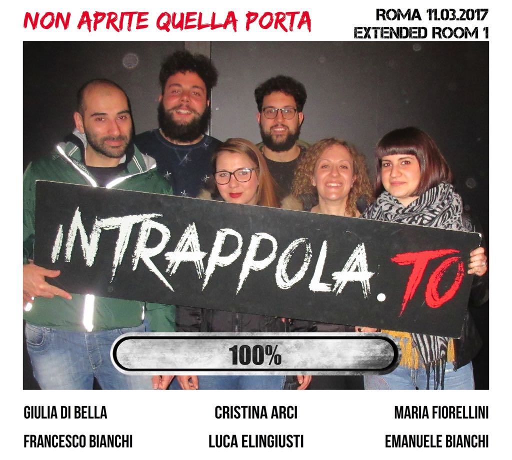 Il gruppo non aprite quella porta è fuggito dalla nostra escape room Extended Room