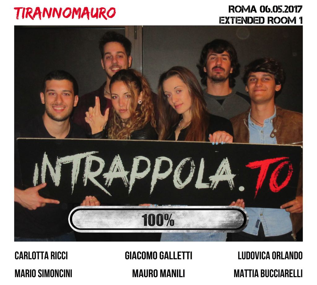 Il gruppo tirannomauro è fuggito dalla nostra escape room Extended Room