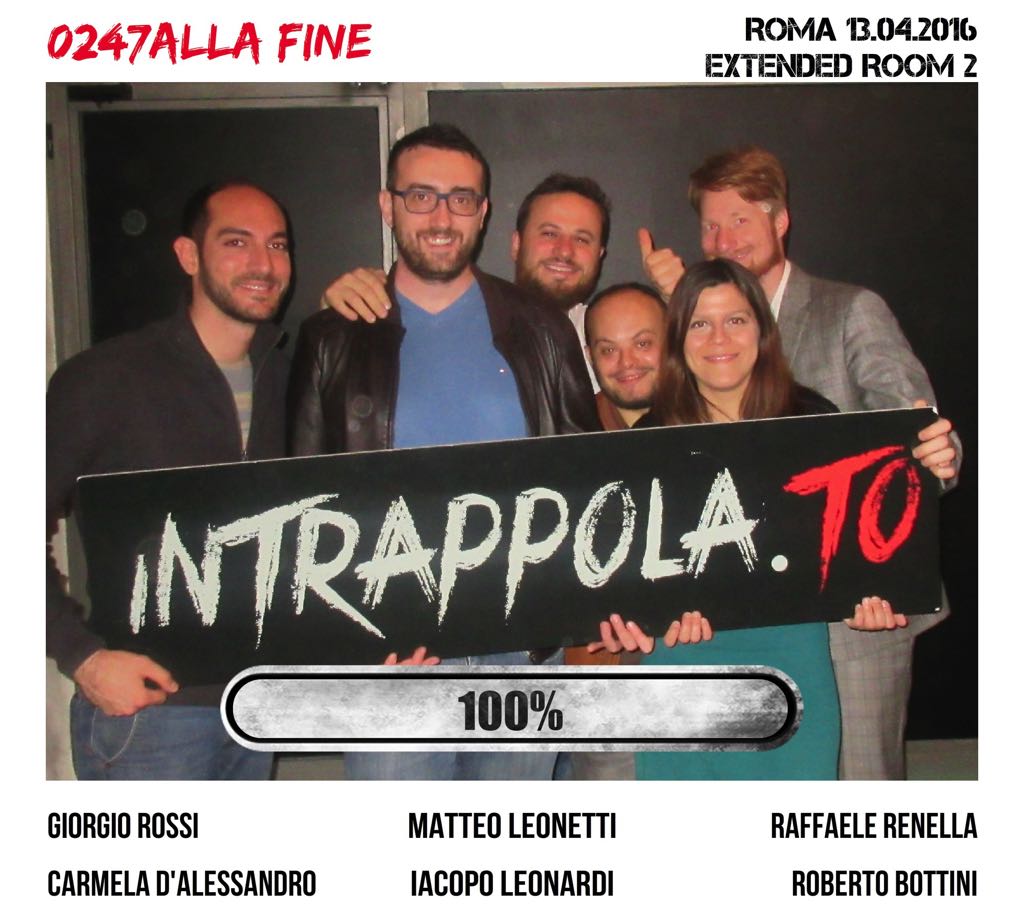 Il gruppo  è fuggito dalla nostra escape room Extended Room