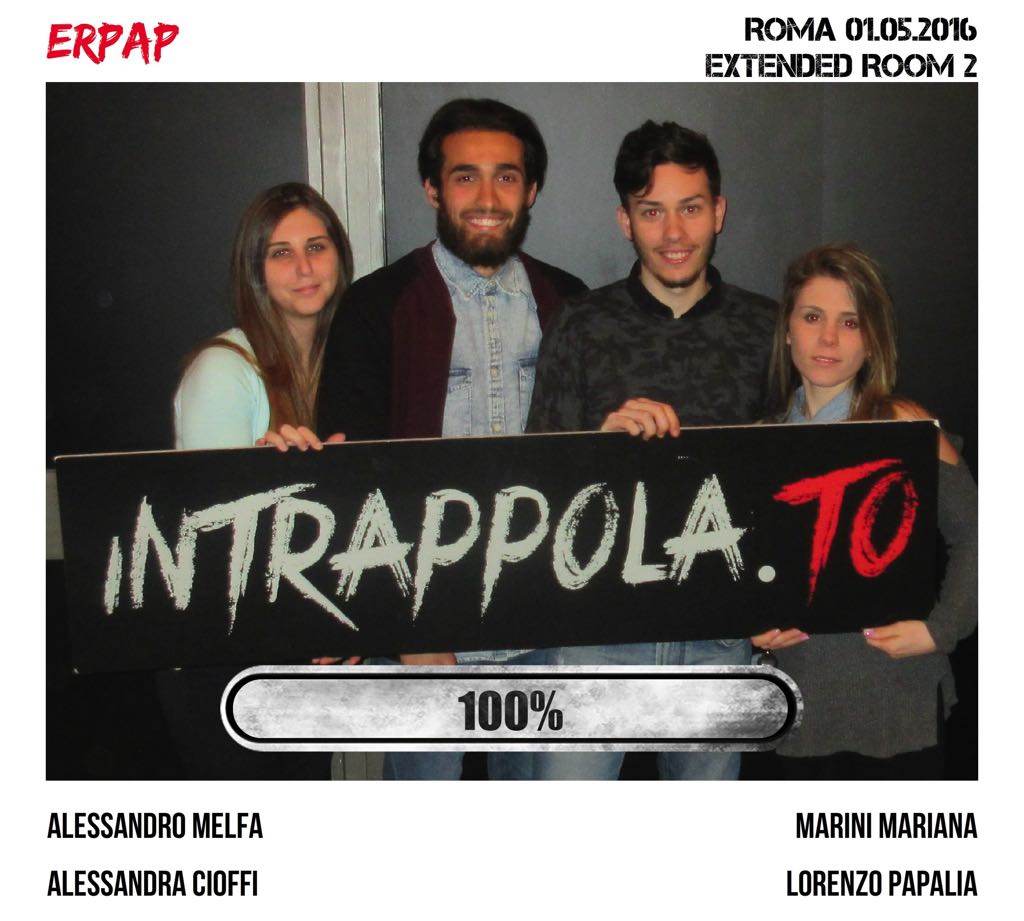 Il gruppo  è fuggito dalla nostra escape room Extended Room