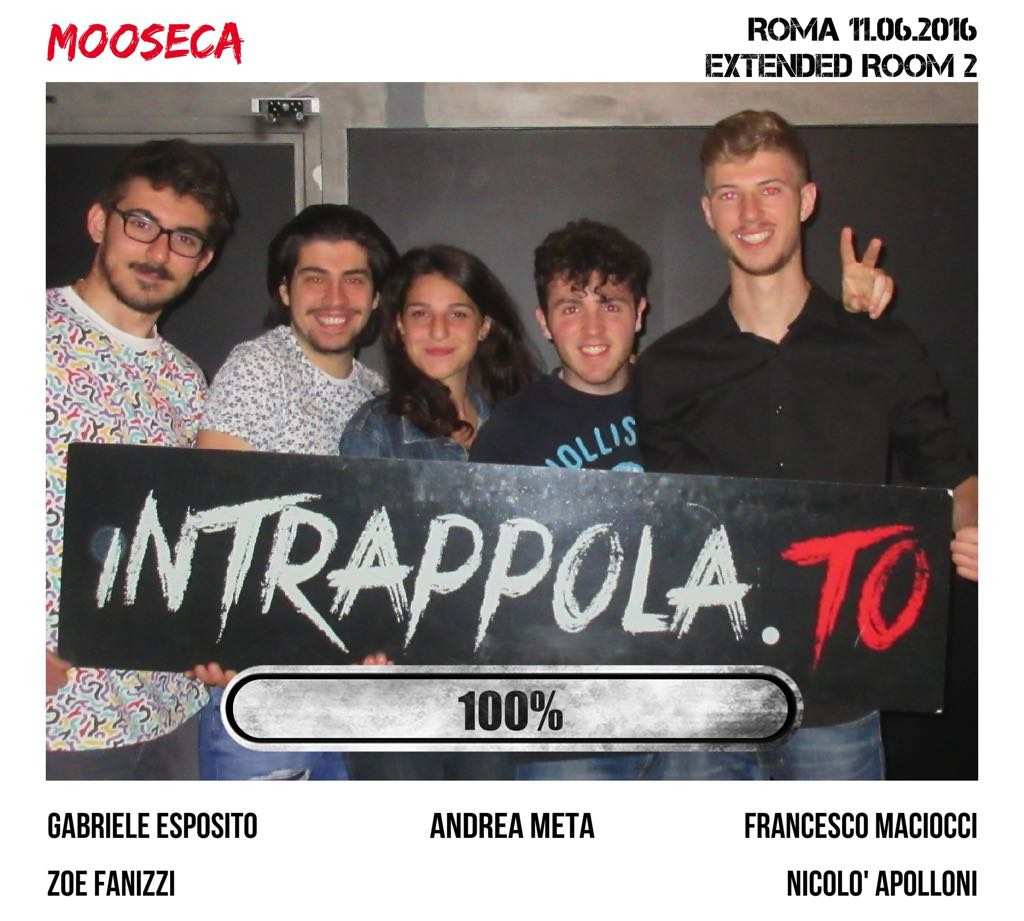 Il gruppo Mooseca è fuggito dalla nostra escape room Extended Room