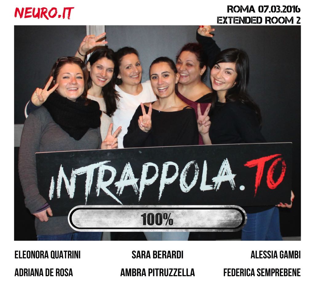 Il gruppo Neuro.it è fuggito dalla nostra escape room Extended Room