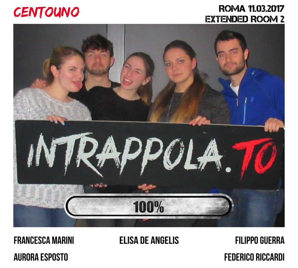 Il gruppo centouno è fuggito dalla nostra escape room Extended Room