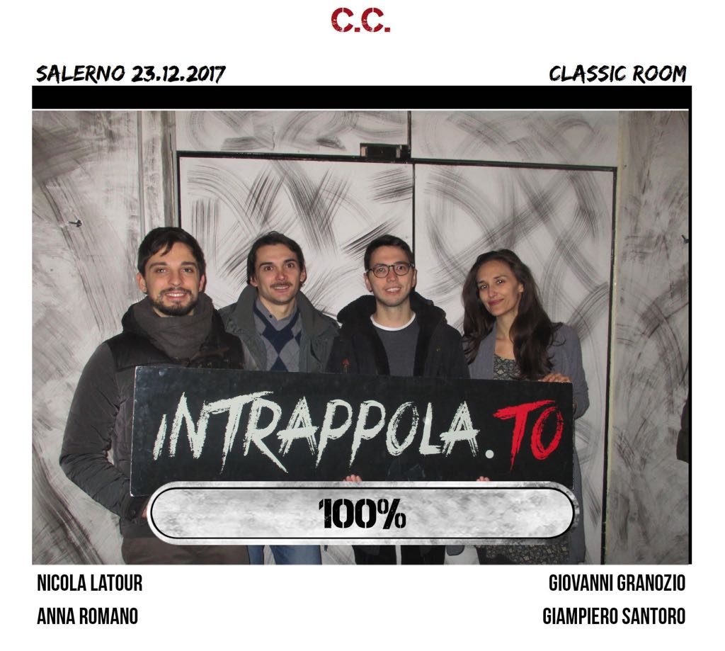 Il gruppo C.C. è fuggito dalla nostra escape room Classic Room