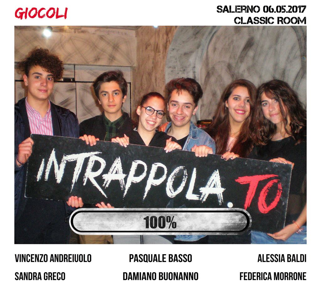 Il gruppo Giocoli è fuggito dalla nostra escape room Classic Room