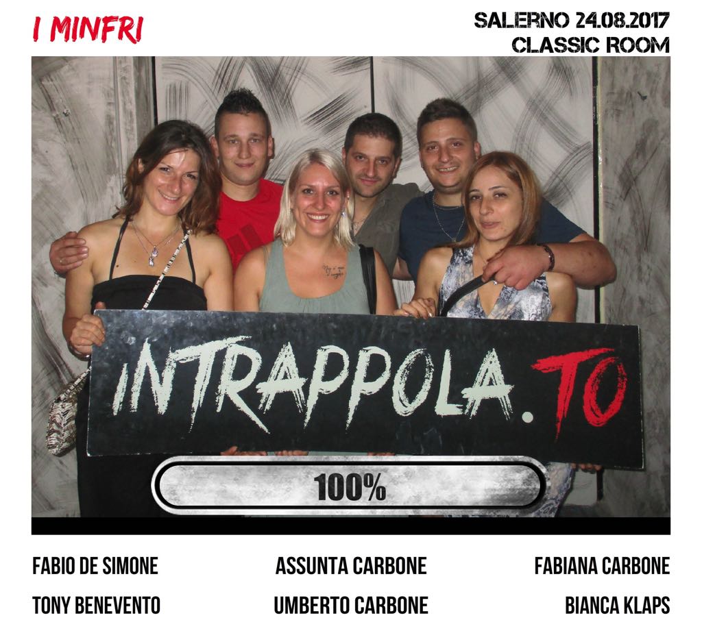 Il gruppo I minfri è fuggito dalla nostra escape room Classic Room