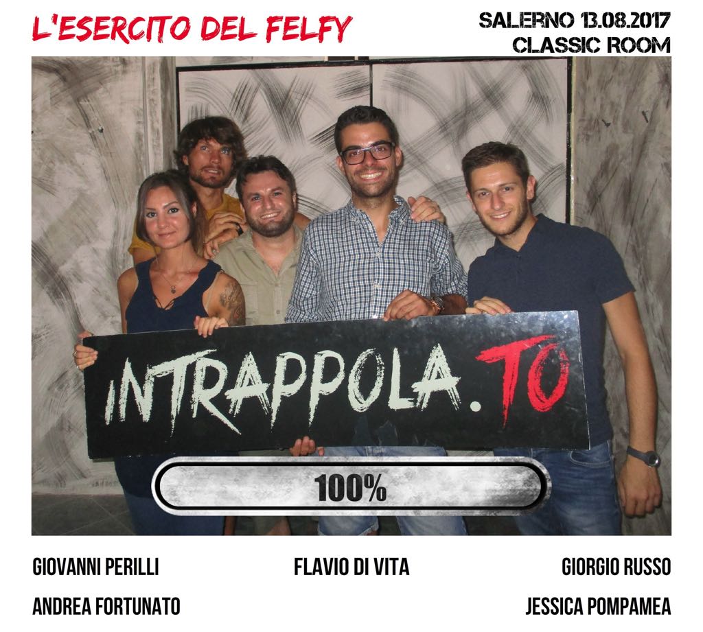 Il gruppo L'esercito del felfy è fuggito dalla nostra escape room Classic Room