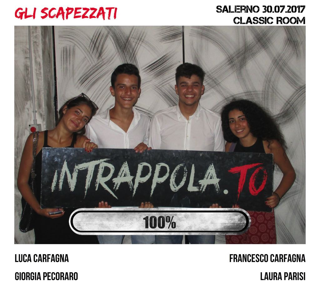 Il gruppo gli scapezzati è fuggito dalla nostra escape room Classic Room