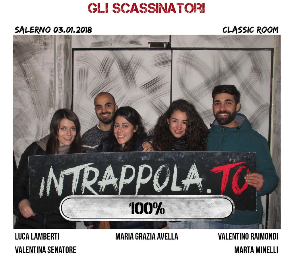 Il gruppo gli scassinatori è fuggito dalla nostra escape room Classic Room