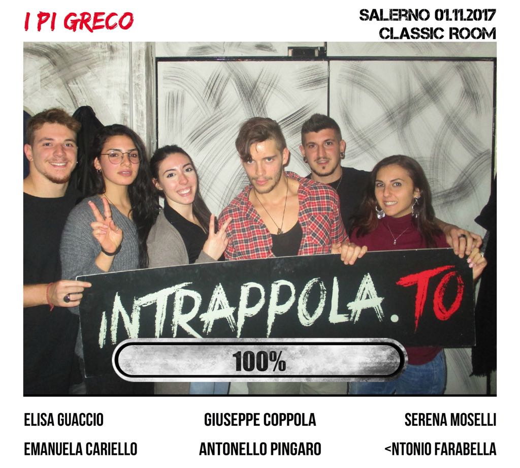 Il gruppo i pi greco è fuggito dalla nostra escape room Classic Room