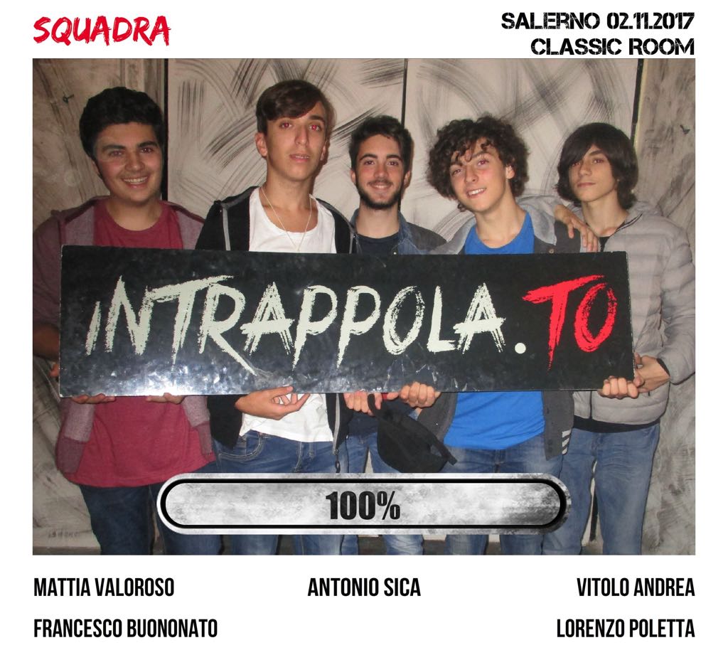 Il gruppo squadra è fuggito dalla nostra escape room Classic Room