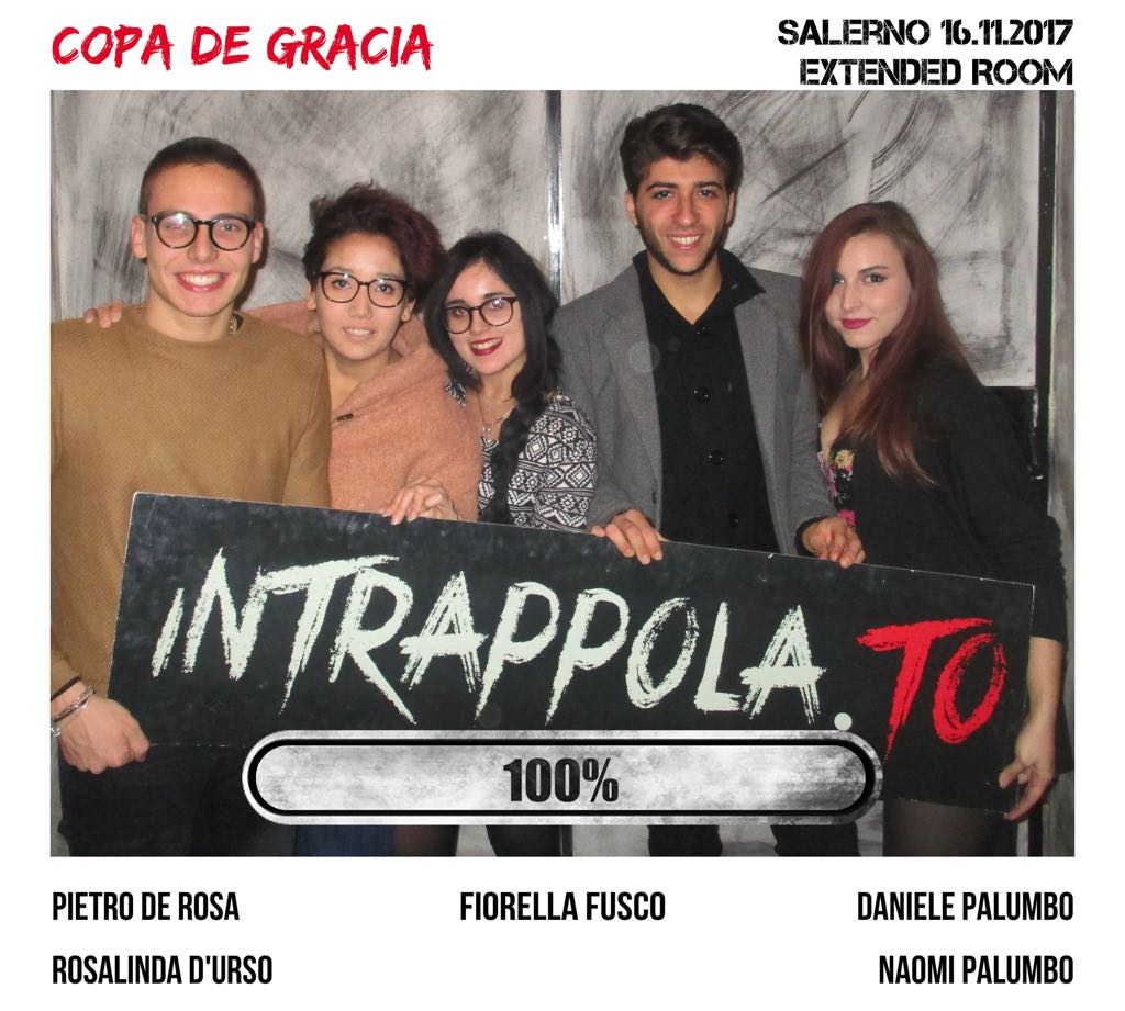 Il gruppo copa de gracia è fuggito dalla nostra escape room Extended Room