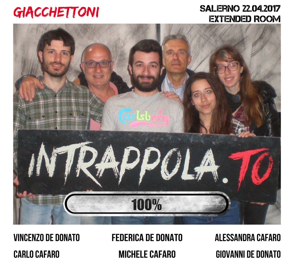 Il gruppo giacchettoni è fuggito dalla nostra escape room Extended Room