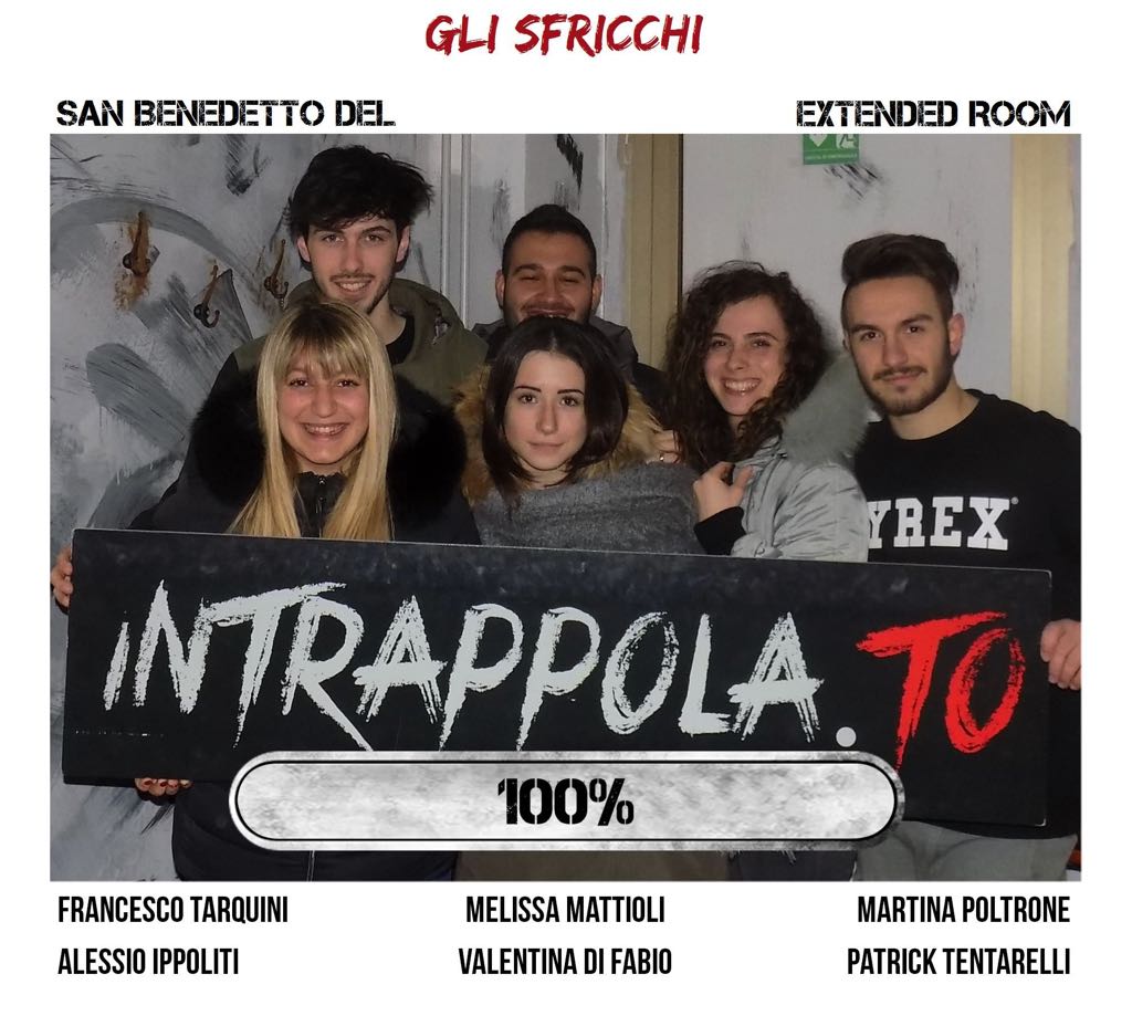 Il gruppo Gli sfricchi è fuggito dalla nostra escape room Extended Room