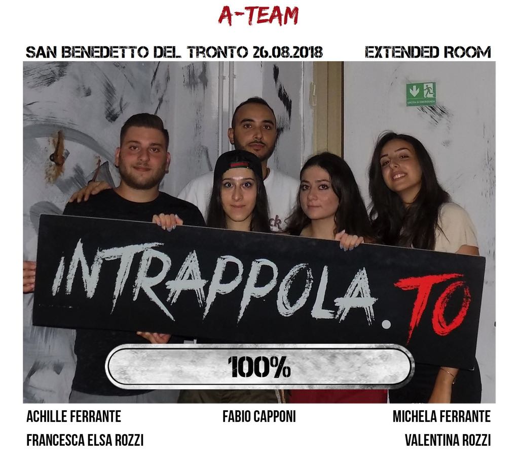 Il gruppo a-team è fuggito dalla nostra escape room Extended Room