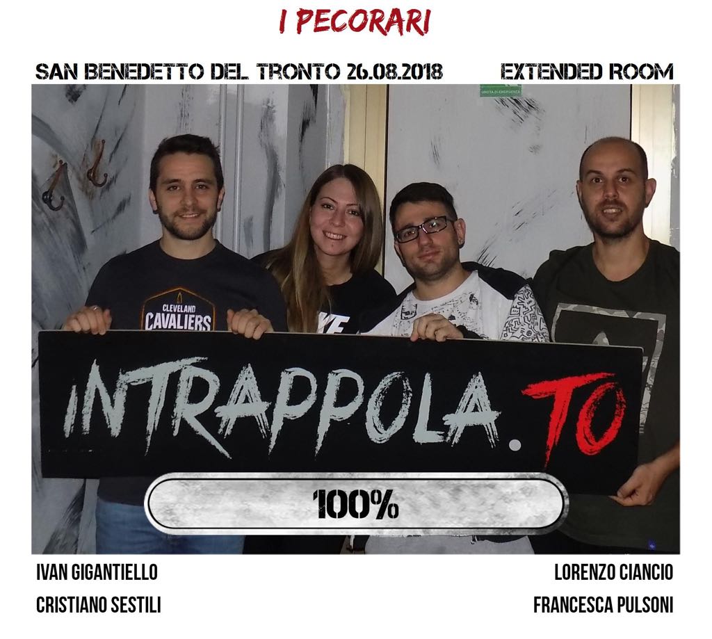 Il gruppo i pecorari è fuggito dalla nostra escape room Extended Room