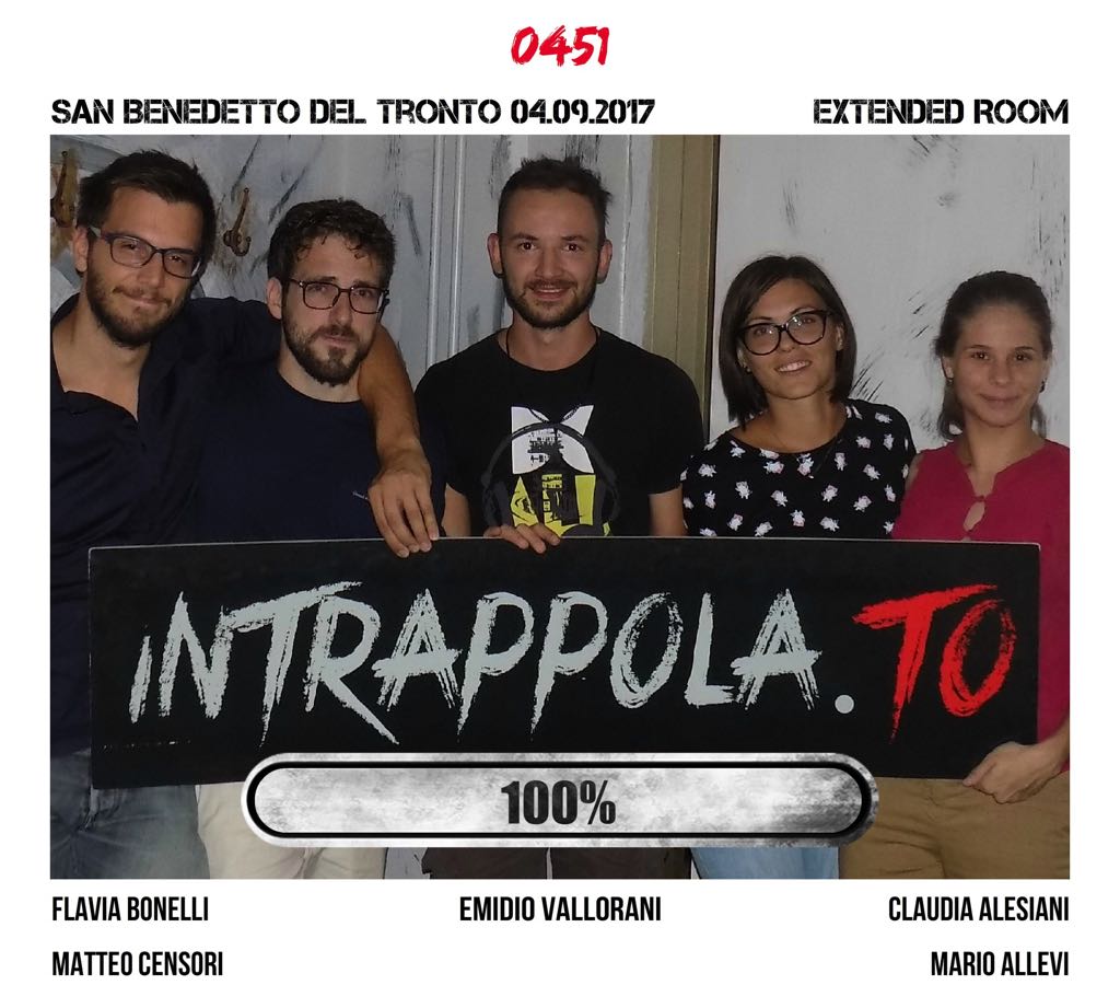 Il gruppo 0451 è fuggito dalla nostra escape room Extended Room