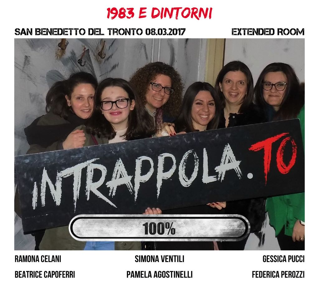 Il gruppo 1983 E DINTORNI è fuggito dalla nostra escape room Extended Room