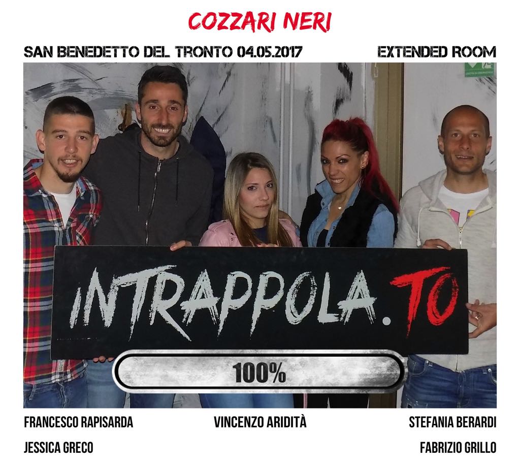 Il gruppo Cozzari neri è fuggito dalla nostra escape room Extended Room