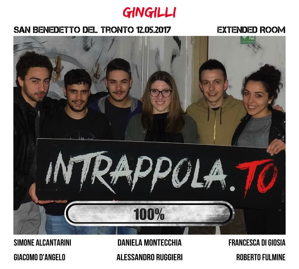 Il gruppo Gingilli è fuggito dalla nostra escape room Extended Room