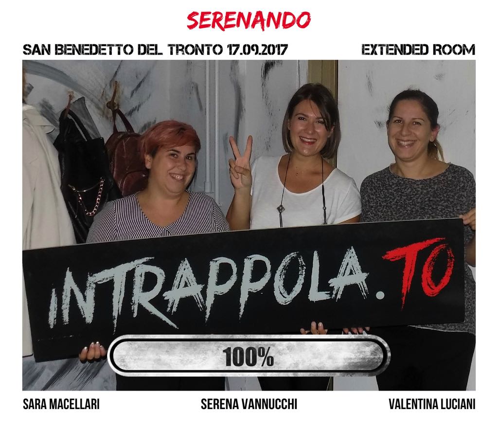 Il gruppo Serenando è fuggito dalla nostra escape room Extended Room
