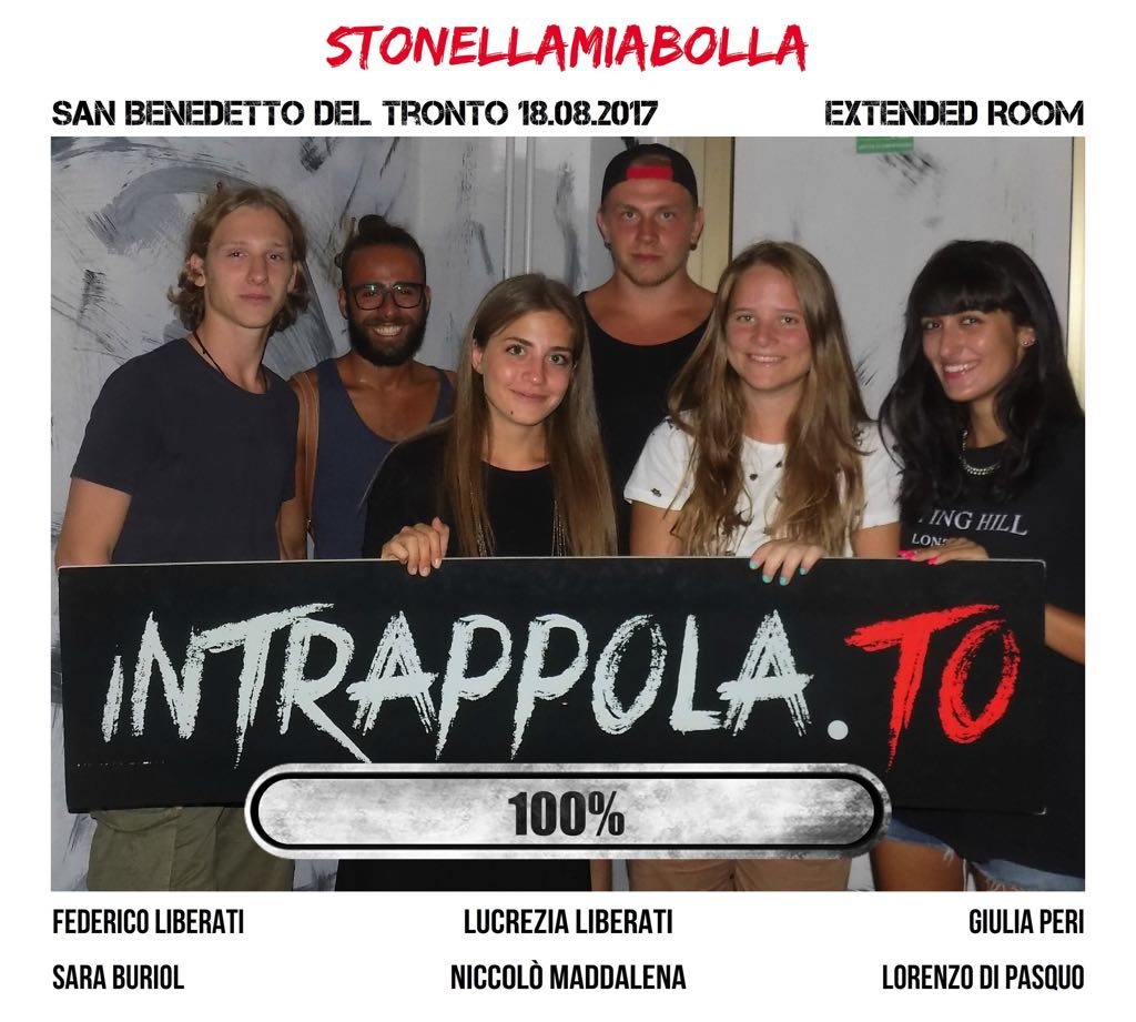 Il gruppo Stonellamiabolla è fuggito dalla nostra escape room Extended Room