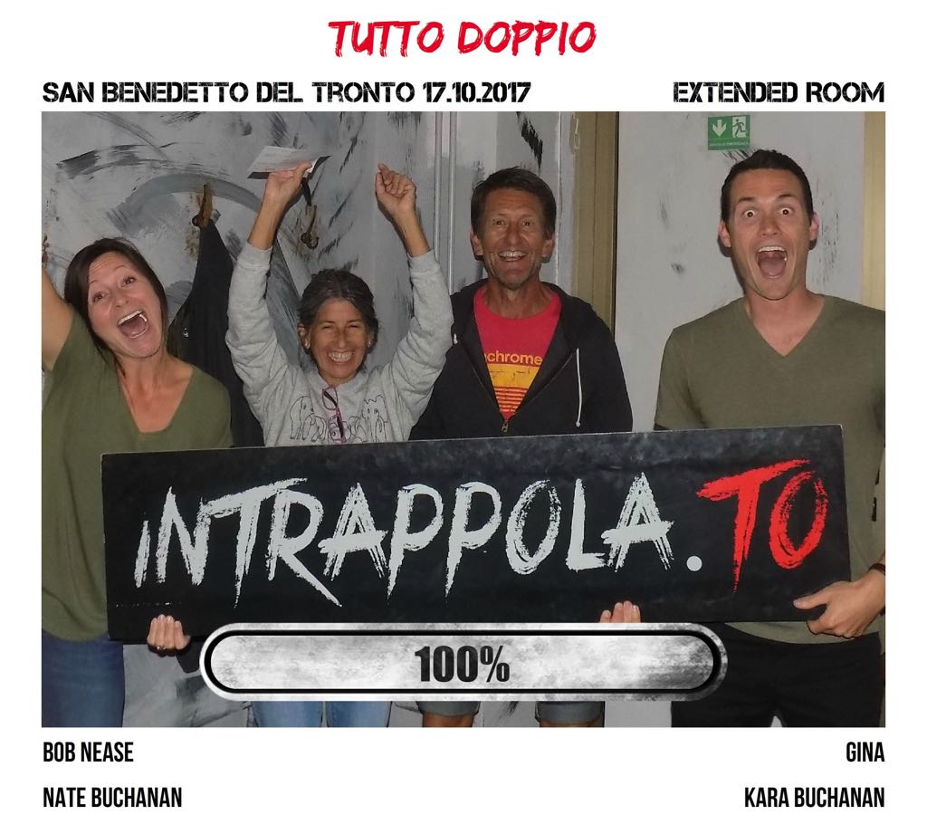 Il gruppo Tutto Doppio è fuggito dalla nostra escape room Extended Room