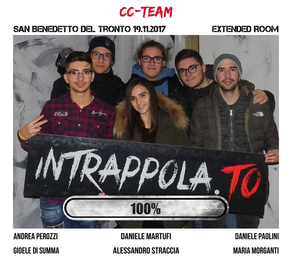 Il gruppo cc-team è fuggito dalla nostra escape room Extended Room