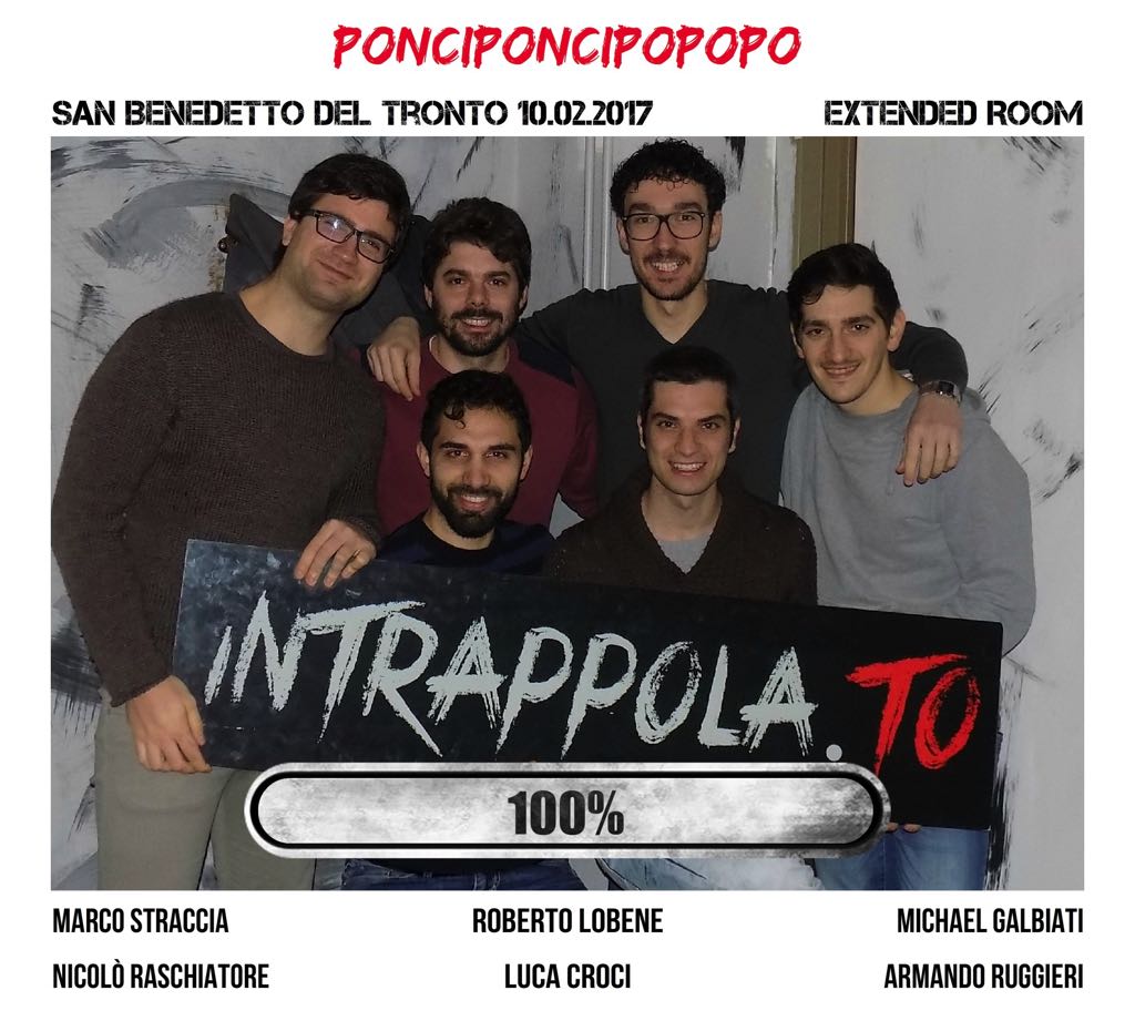 Il gruppo ponciponcipopopo è fuggito dalla nostra escape room Extended Room