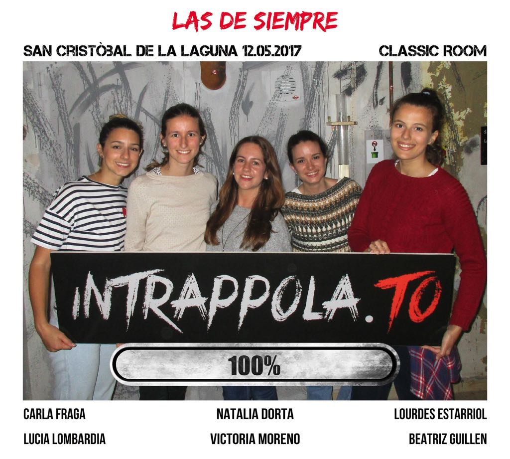 Il gruppo Las de siempre è fuggito dalla nostra escape room Classic Room