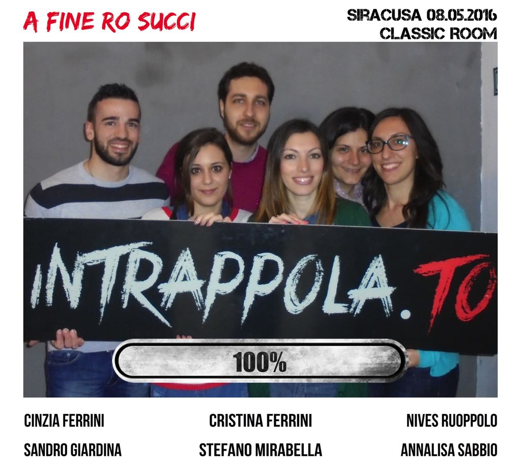 Il gruppo a fine ro succi è fuggito dalla nostra escape room Classic Room