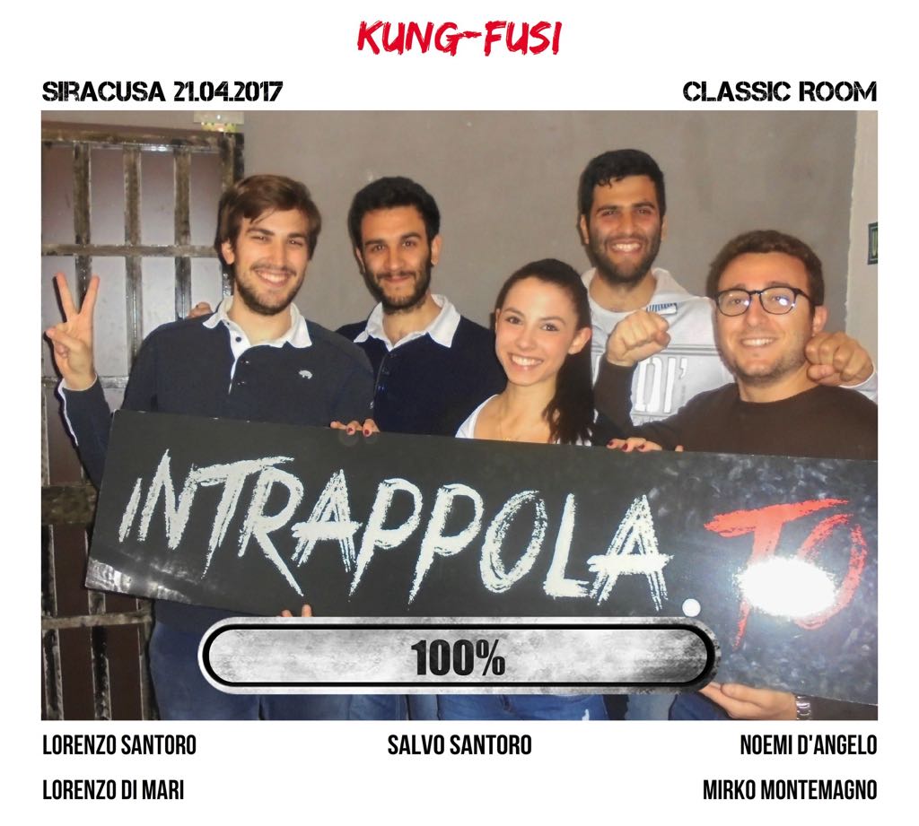 Il gruppo kung-fusi è fuggito dalla nostra escape room Classic Room