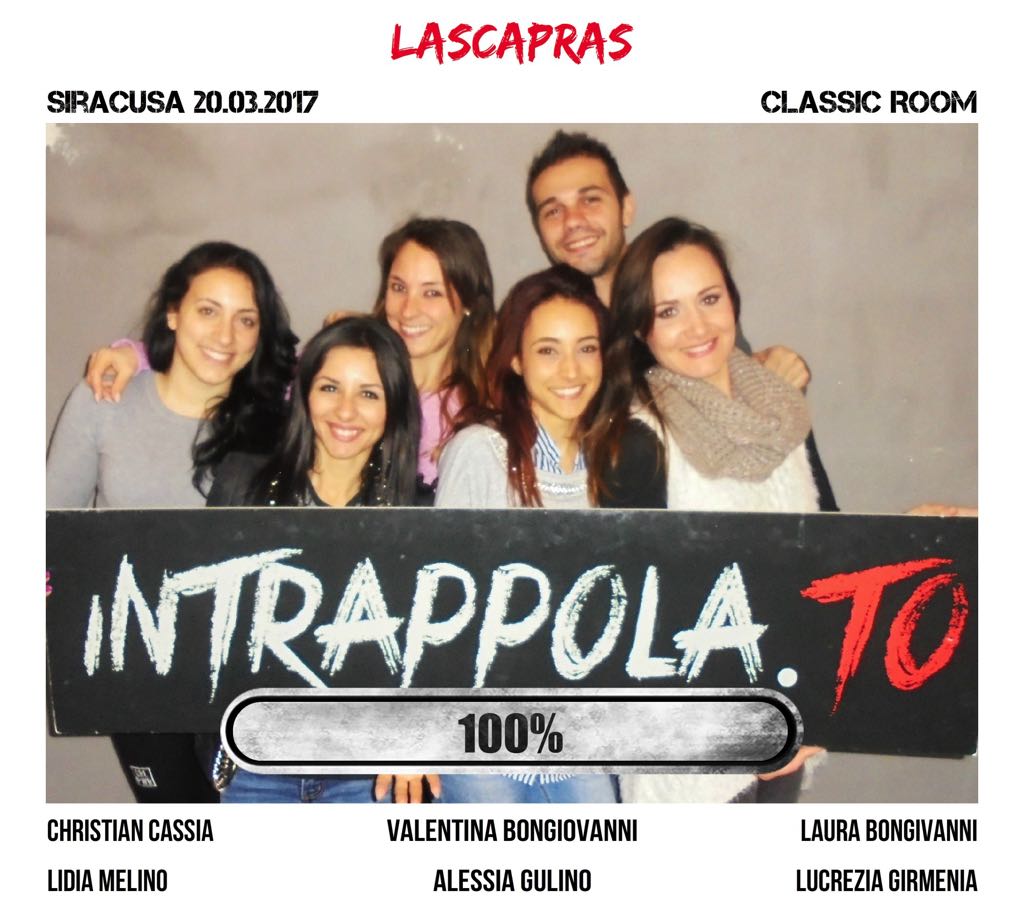 Il gruppo lascapras è fuggito dalla nostra escape room Classic Room
