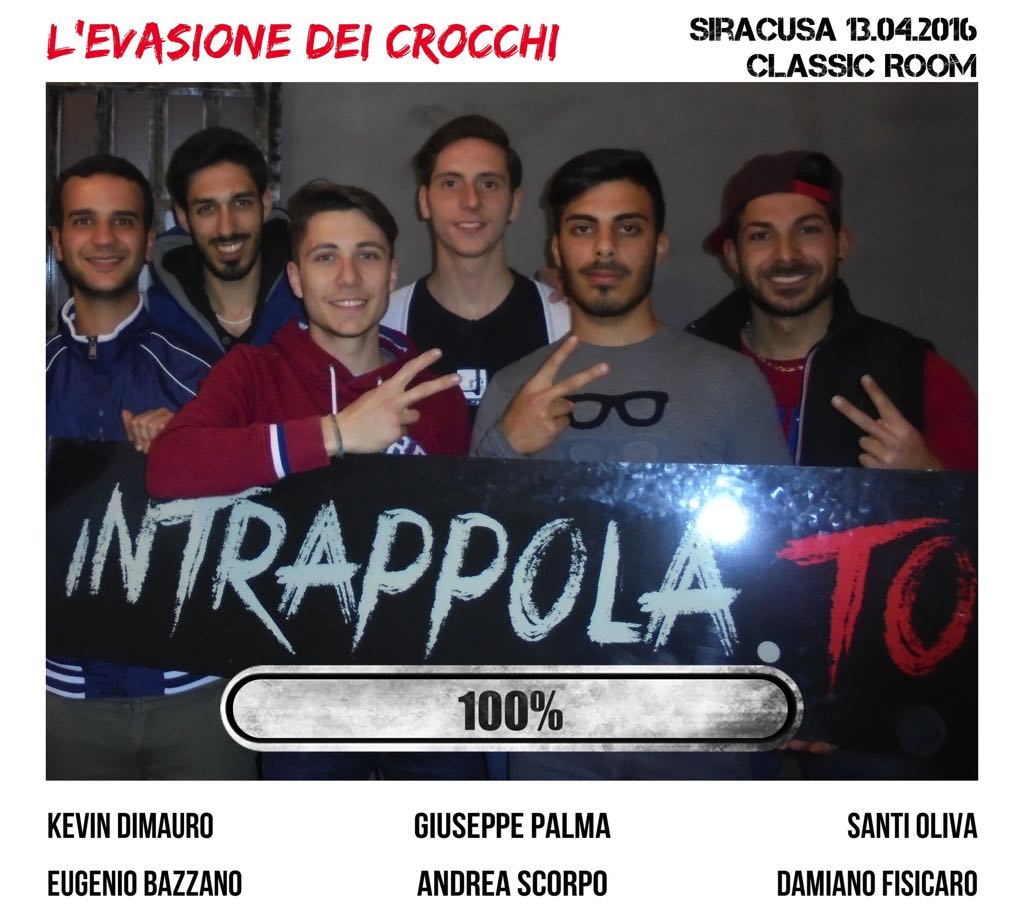 Il gruppo  è fuggito dalla nostra escape room Classic Room