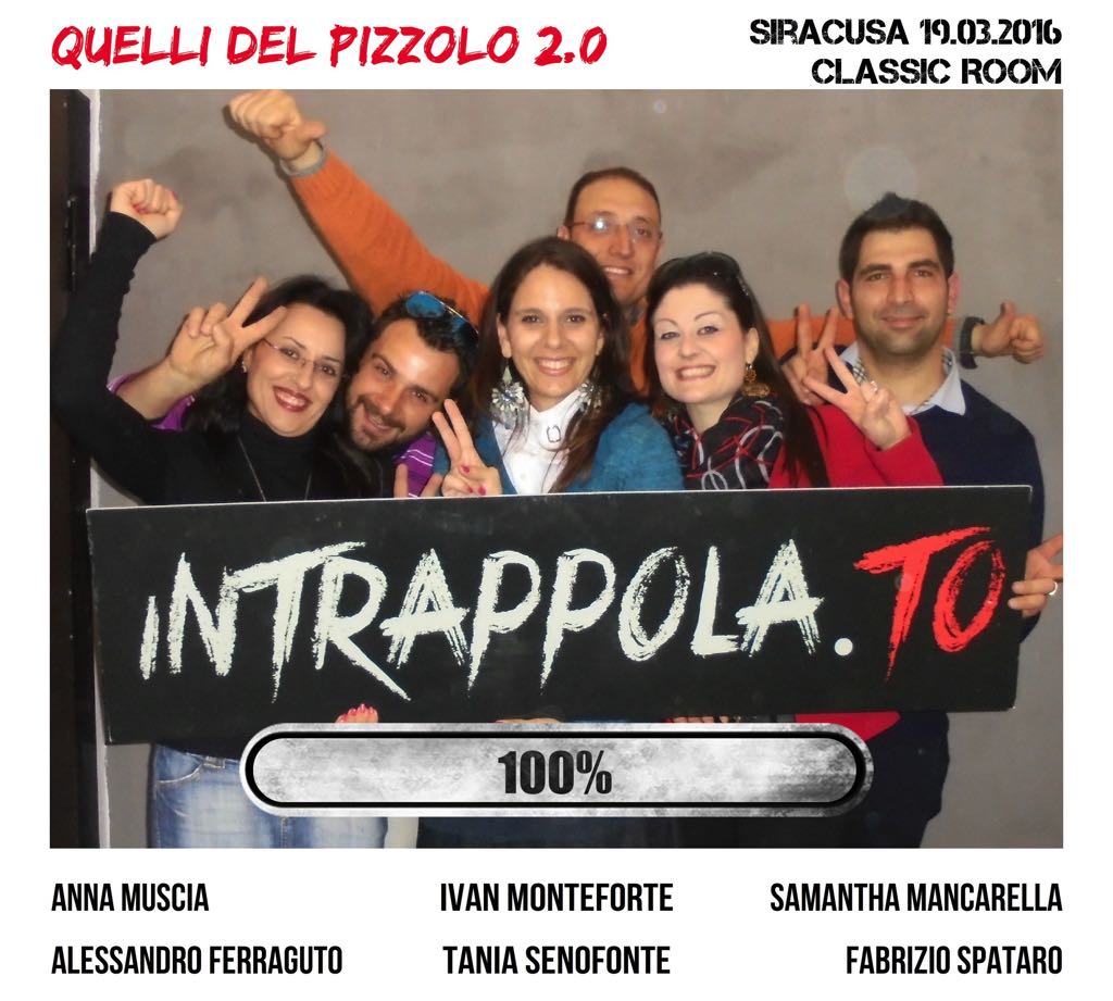 Il gruppo quelli del pizzolo 2.0 è fuggito dalla nostra escape room Classic Room