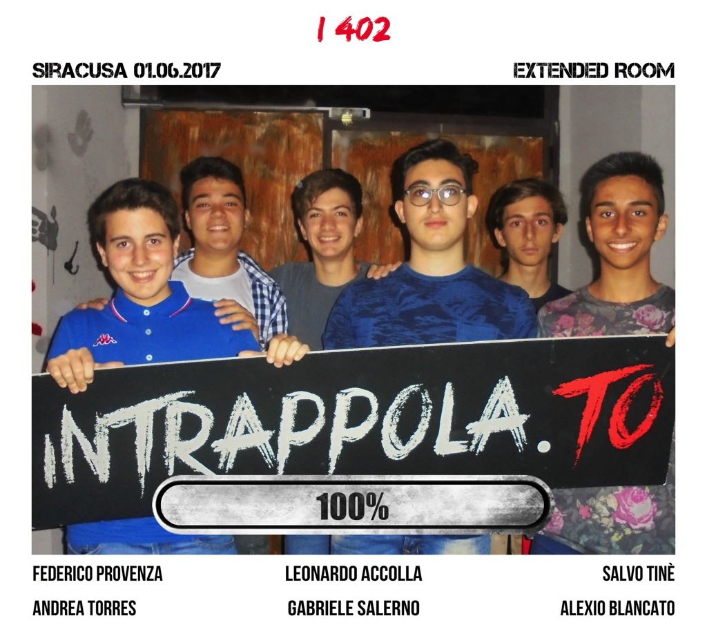 Il gruppo i 402 è fuggito dalla nostra escape room Extended Room