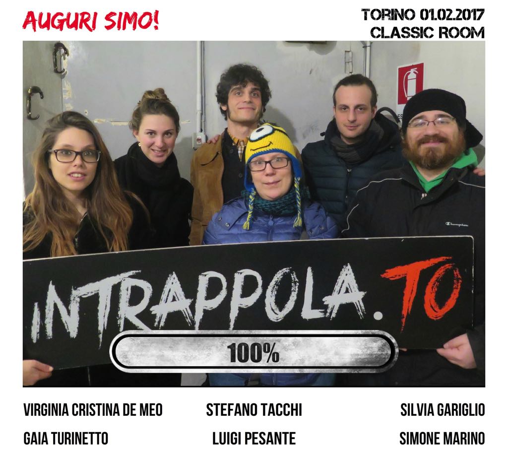 Il gruppo AUGURI SIMO! è fuggito dalla nostra escape room Classic Room