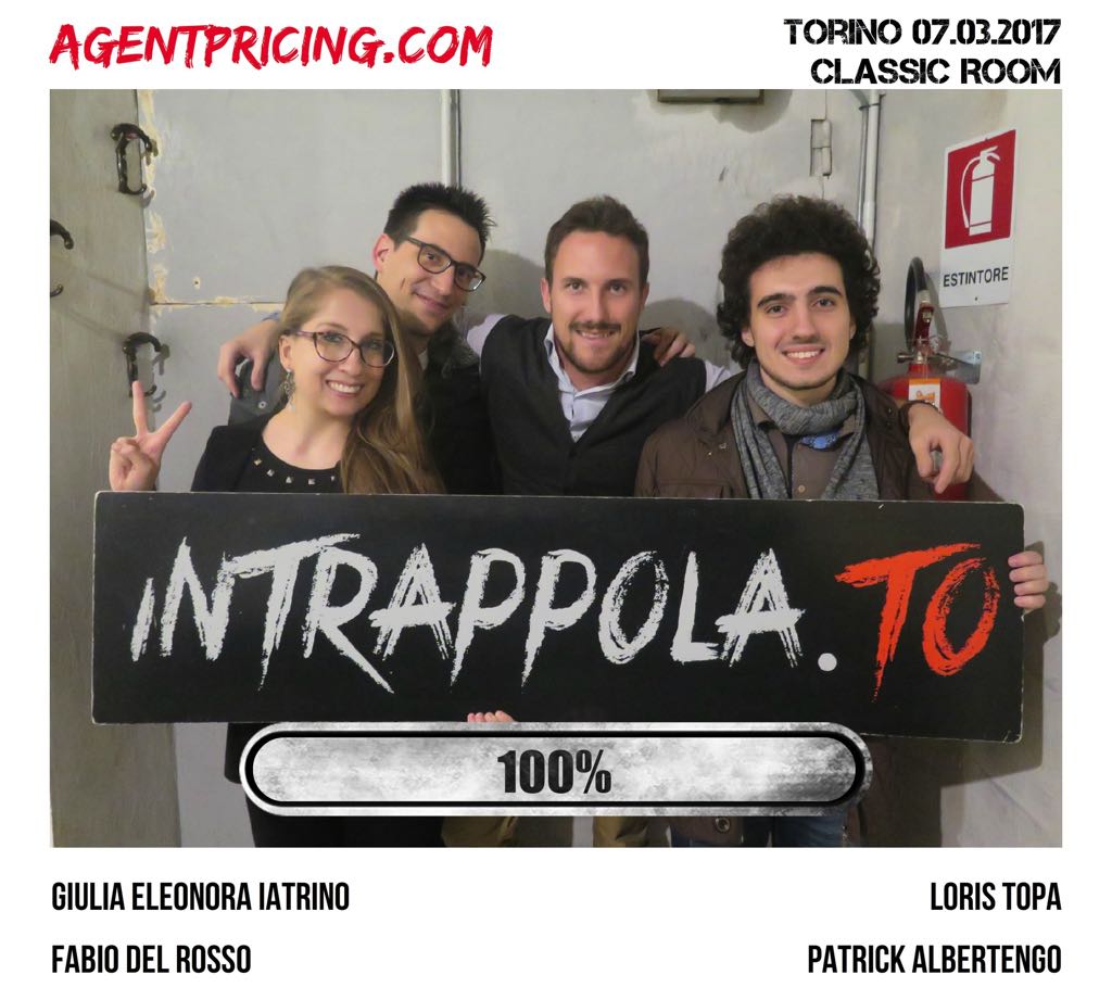 Il gruppo AgentPricing.com è fuggito dalla nostra escape room Classic Room